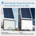 Zonnelamp met zonnepaneel. Laadt overdag automatisch op en schakelt 's nachts automatisch aan.
