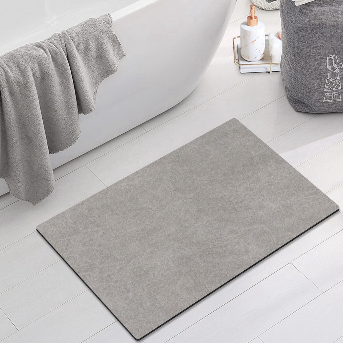 Stunq® Anti-Slip Badmat Sneldrogend en Vuilafstotend 40 x 60 cm voor Badkamer en Douche