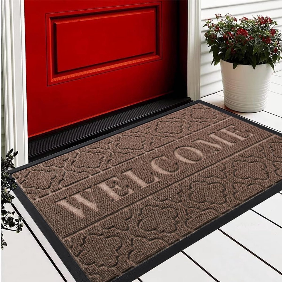 Stunq® Vloermat met Antislip en Wasbaar Ontwerp voor Huis en Kantoor - Bruin 75 x 43 cm
