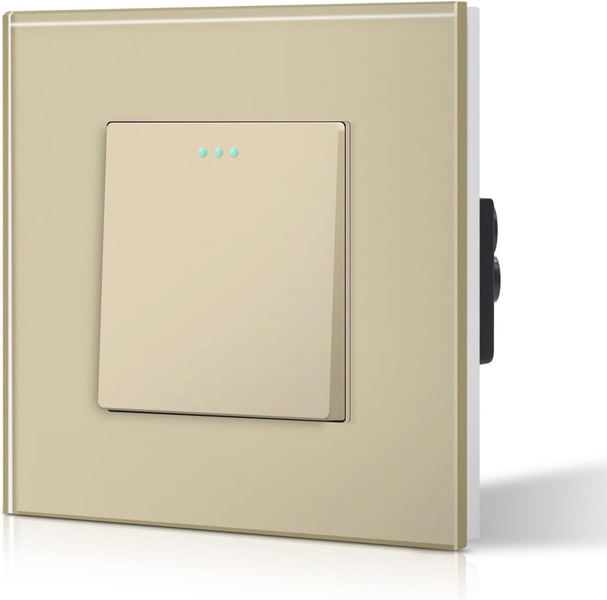 Mechanische Lichtschakelaar 1-Weg Goud Glas Touchpaneel - 10 Ampere Wandcontactdoos