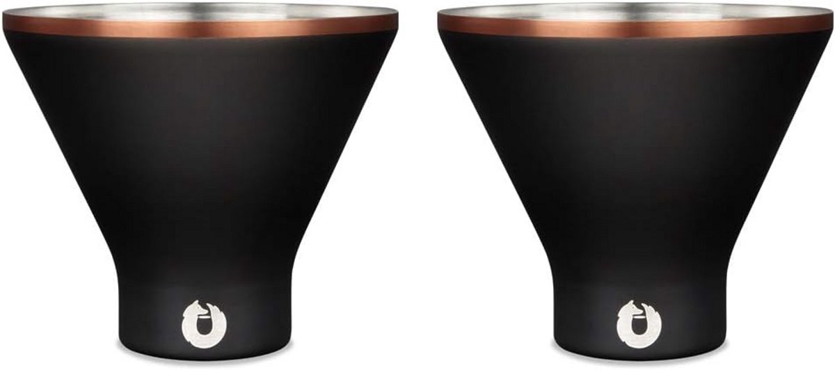 Geïsoleerde Cocktailglazen Set van 2 Roestvrij Staal voor Martini en Margarita