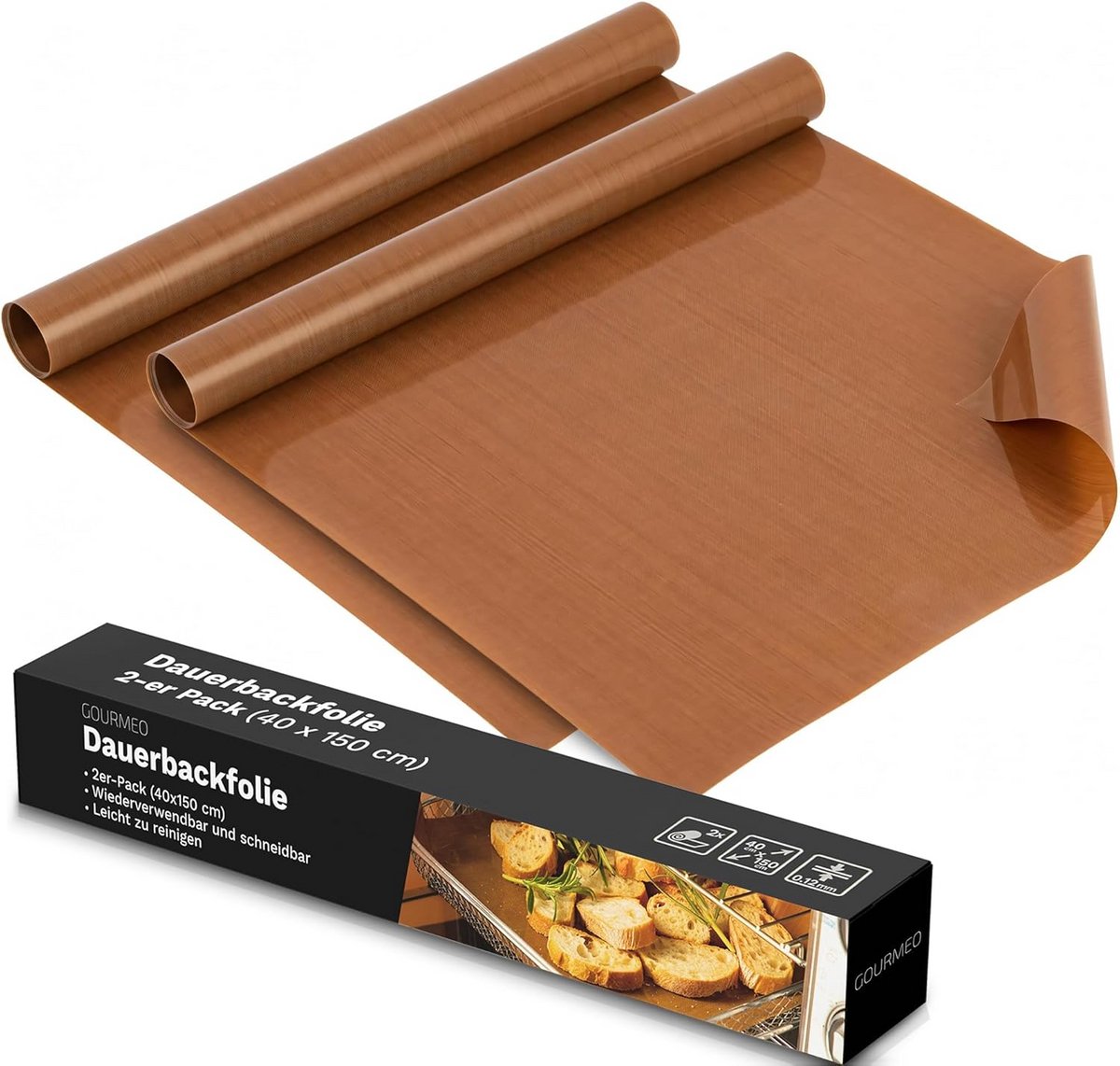 2x Herbruikbaar Bakpapier XXL - Hittebestendig & Antiaanbak Teflon Vellen voor Oven en BBQ