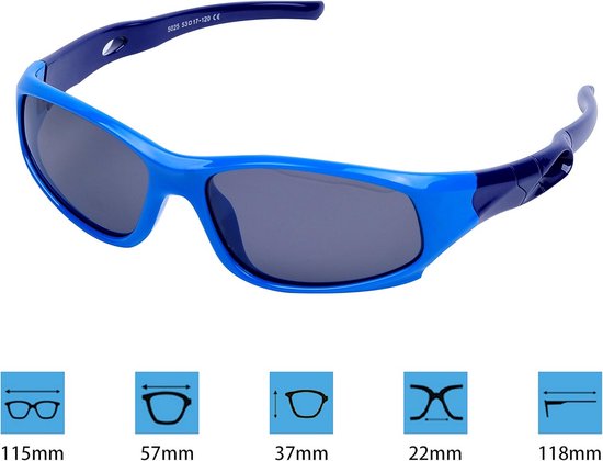 Kinderzonnebril TR90 Flexibel Gepolariseerd UV400 Sport & Outdoor Voor Jongens en Meisjes 3-12 Jaar — afbeelding 5
