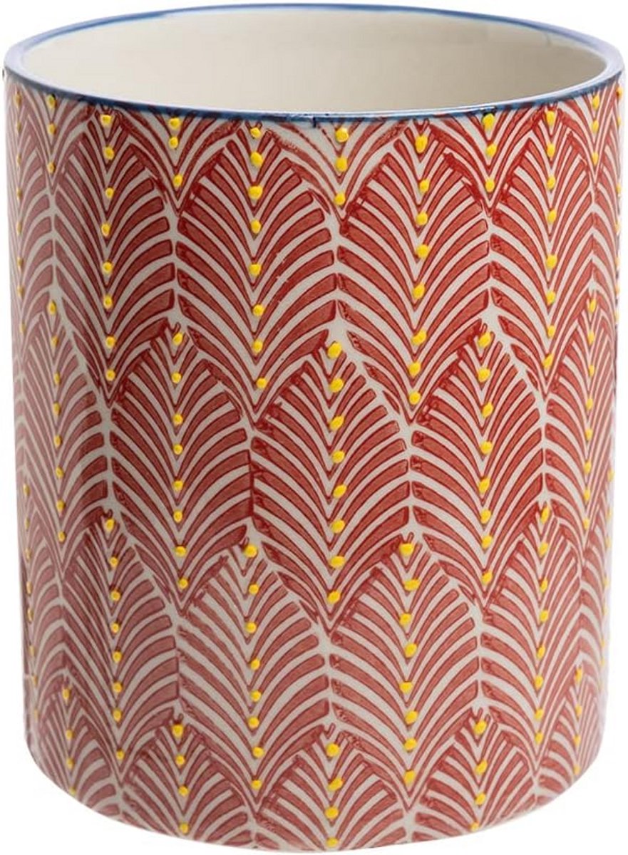Keramieken Keukengerei Pot Ø10x14cm - Stijlvolle Opslag voor Keuken, Badkamer of Kantoor