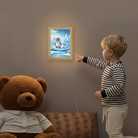 Lichtbak met kabel 15 x 20 cm Baby koe van Merkloos — afbeelding 5