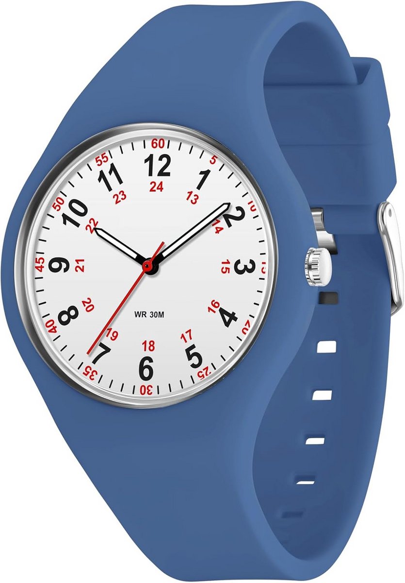 Analoog Leren Kwartshorloge voor Kinderen - Comfortabele Armband - Waterdicht - Eenvoudig Aflezen