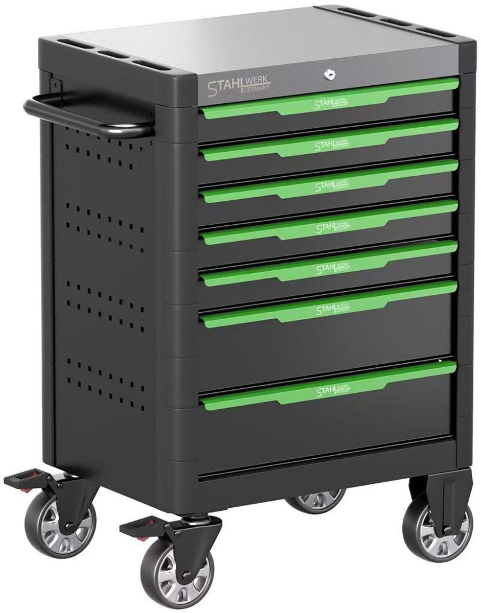 DAIMANN® CT01 Werkplaatswagen met koffer, 9 vakken met sleutel