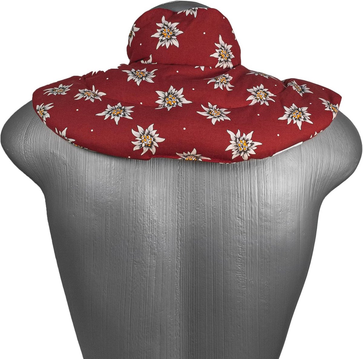Neck pillow with stand-up collar - Cherry stone heat cushion for neck and shoulders