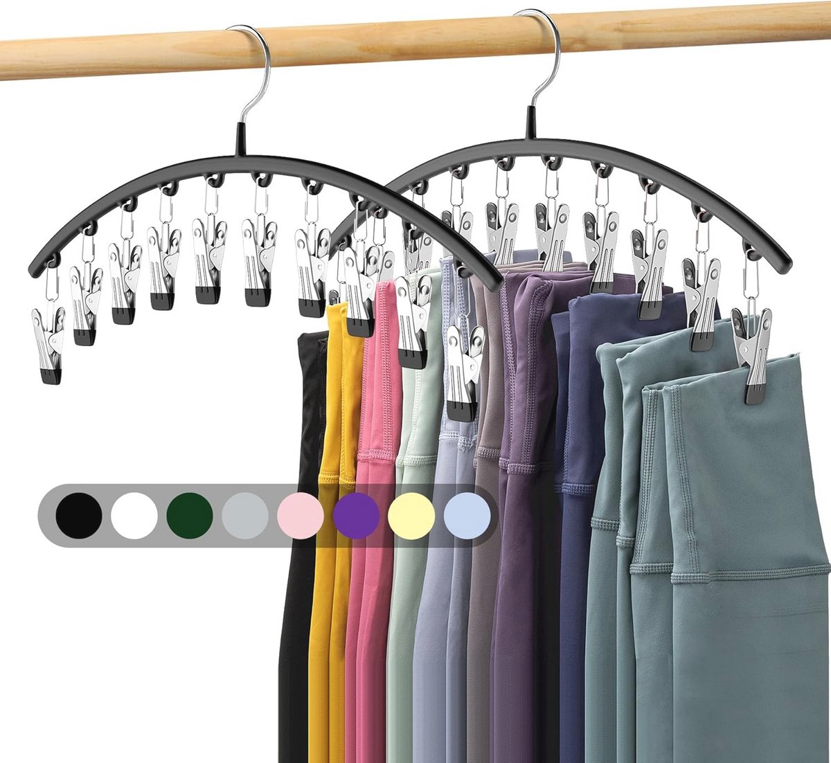 Legging Organizer met Clips - Ruimtebesparende Kast Organizer voor Yoga Broeken