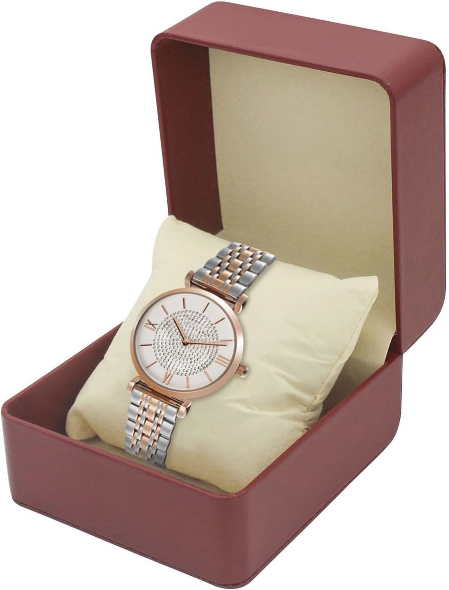 Horlogedoos voor Heren en Dames - Individuele Horlogeopslag met Afneembaar Kussen - PU-Leer - Draagbare Horlogehouder