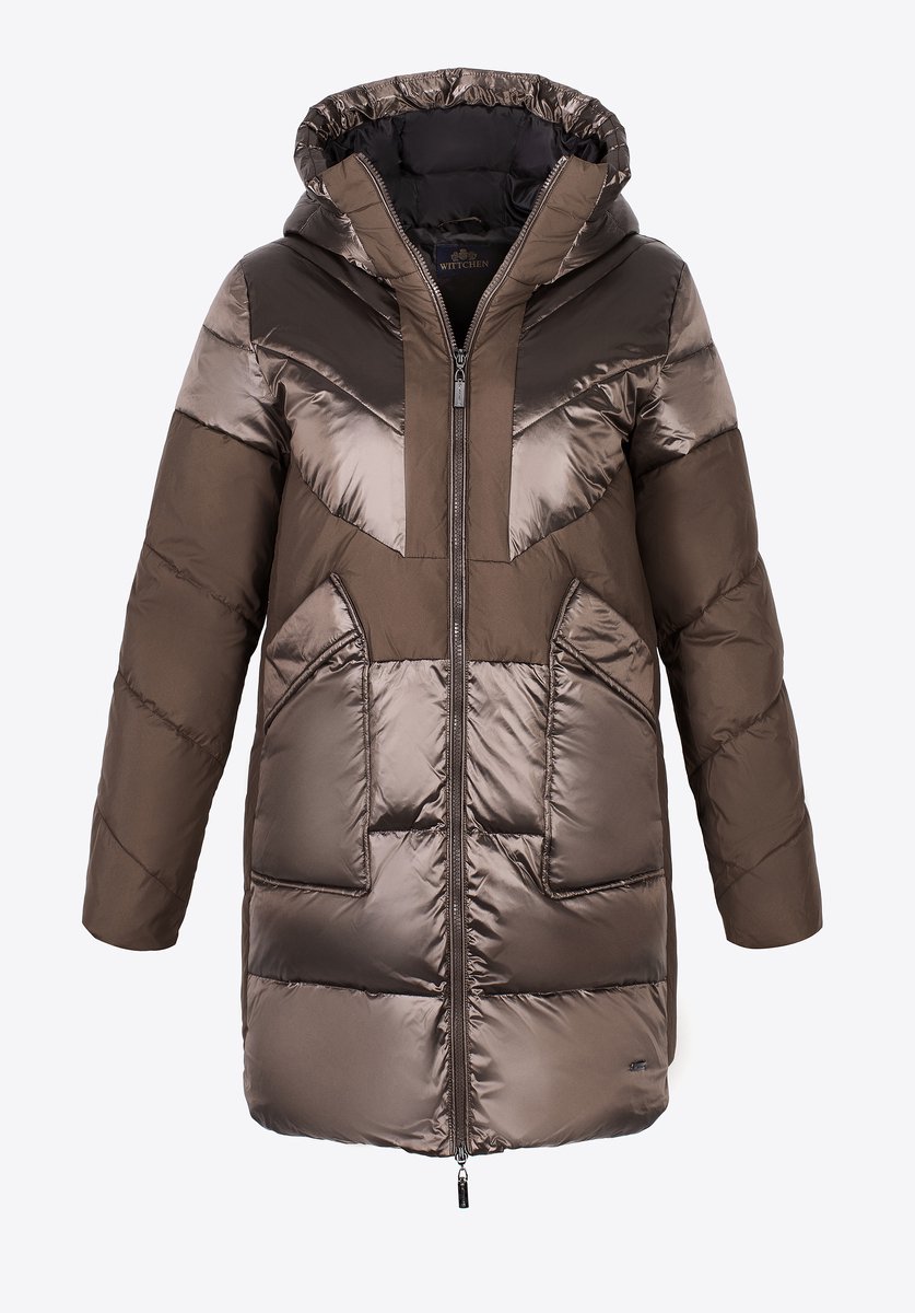 Wittchen Dames Donsjas – Met Capuchon Nylon Beige