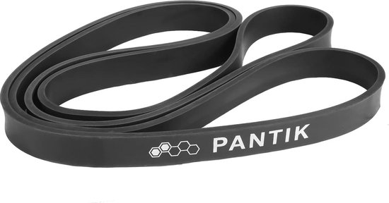 PANTIK Weerstandsbanden set met deuranker voor dames en heren, optrekbanden, trainingsband, voor lichaamsuitrekken, powerliften, yoga, pilates, weerstandstraining, rood zwart