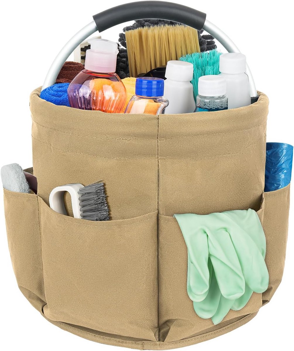 Cleaning Caddy Organizer - Grote Capaciteit en Gemakkelijk Schoon te Maken - Kaki