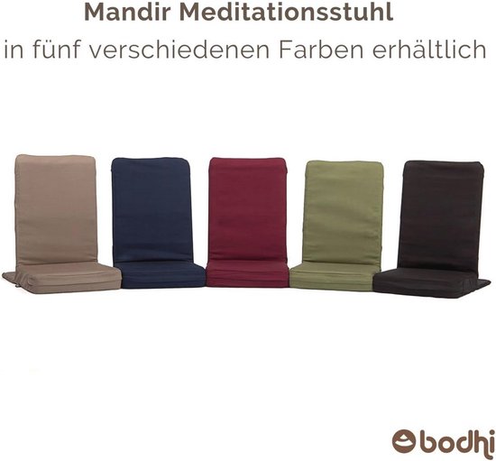 Gewatteerde Vloerstoel met Extra Dik Zitkussen - Meditatiestoel in Wijnrood — afbeelding 5