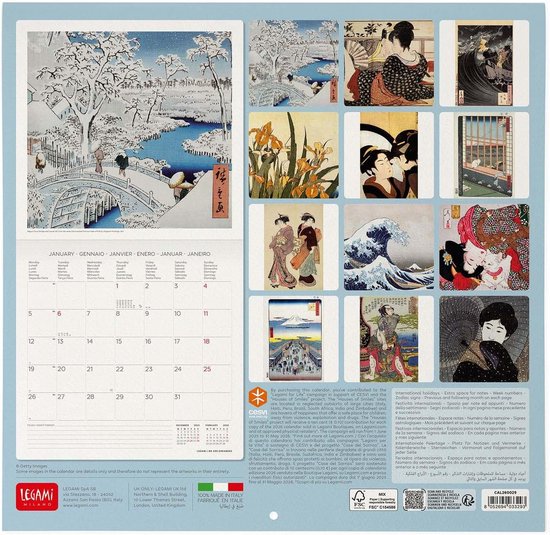 Legami - Wandkalender 2026, keuken, grote wandkalender, 12 maanden en