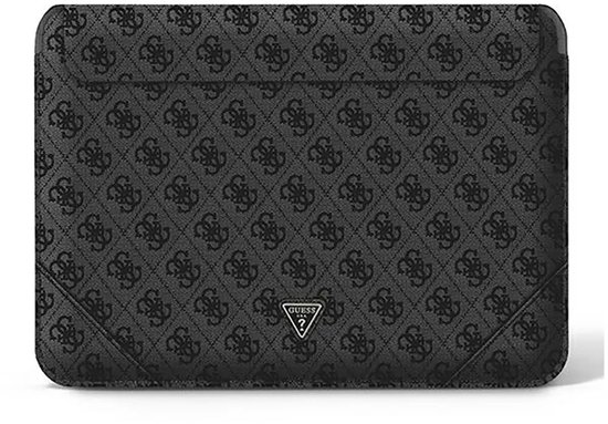 Guess 4G PU Triangle Logo Laptop sleeve 13 tot en met 14 inch - Zwart