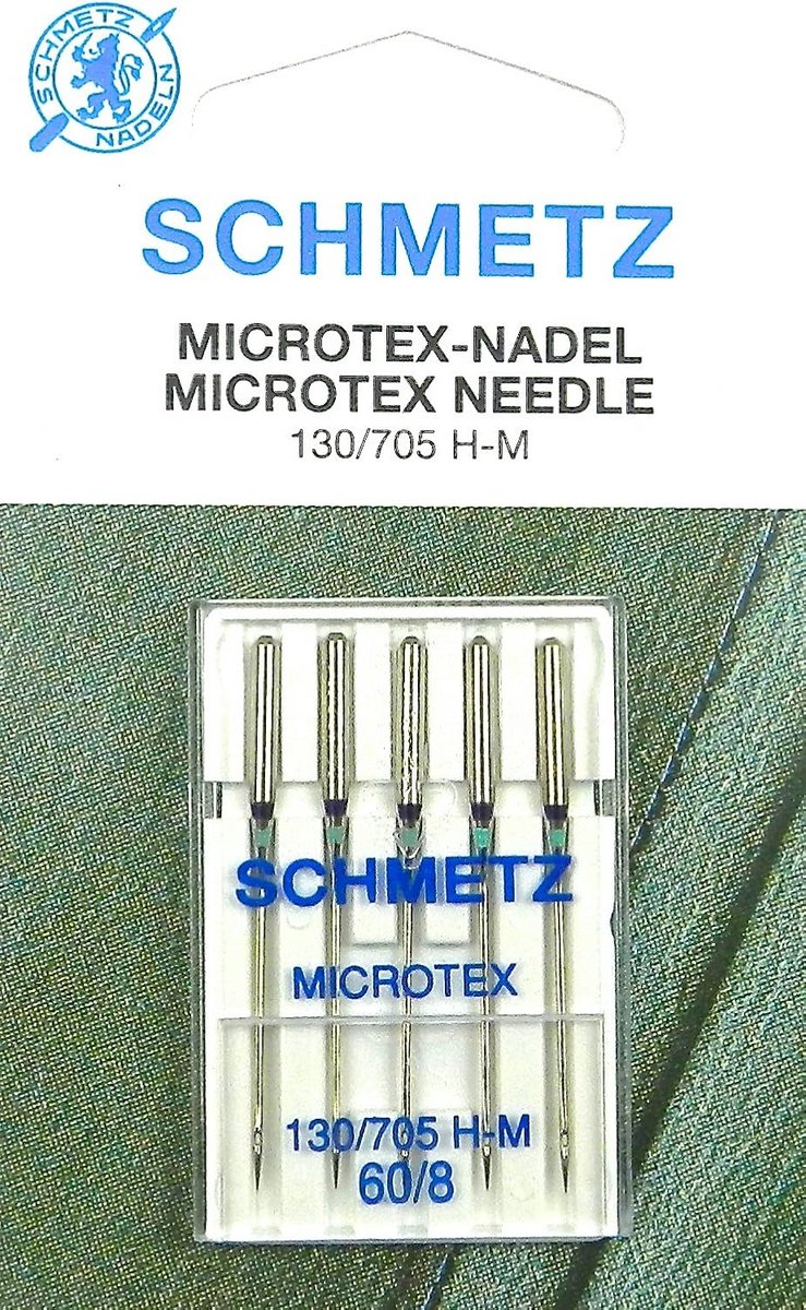 Microtex Naaimachine Naalden Set (5 Stuks) voor Fijne en Dicht Geweven Stoffen