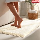 Homaxy Microvezel badkamertapijt, antislip, wasbaar, badmat, zachte badmat, waterabsorberende badmat voor badkamer, 60 x 120 cm, beige