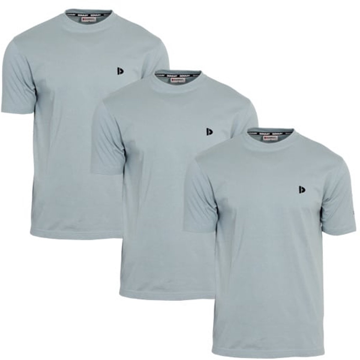 3-Pack Donnay - T-shirt (Vince) - Sportshirt - Heren - Granite Green (343) - maat XL