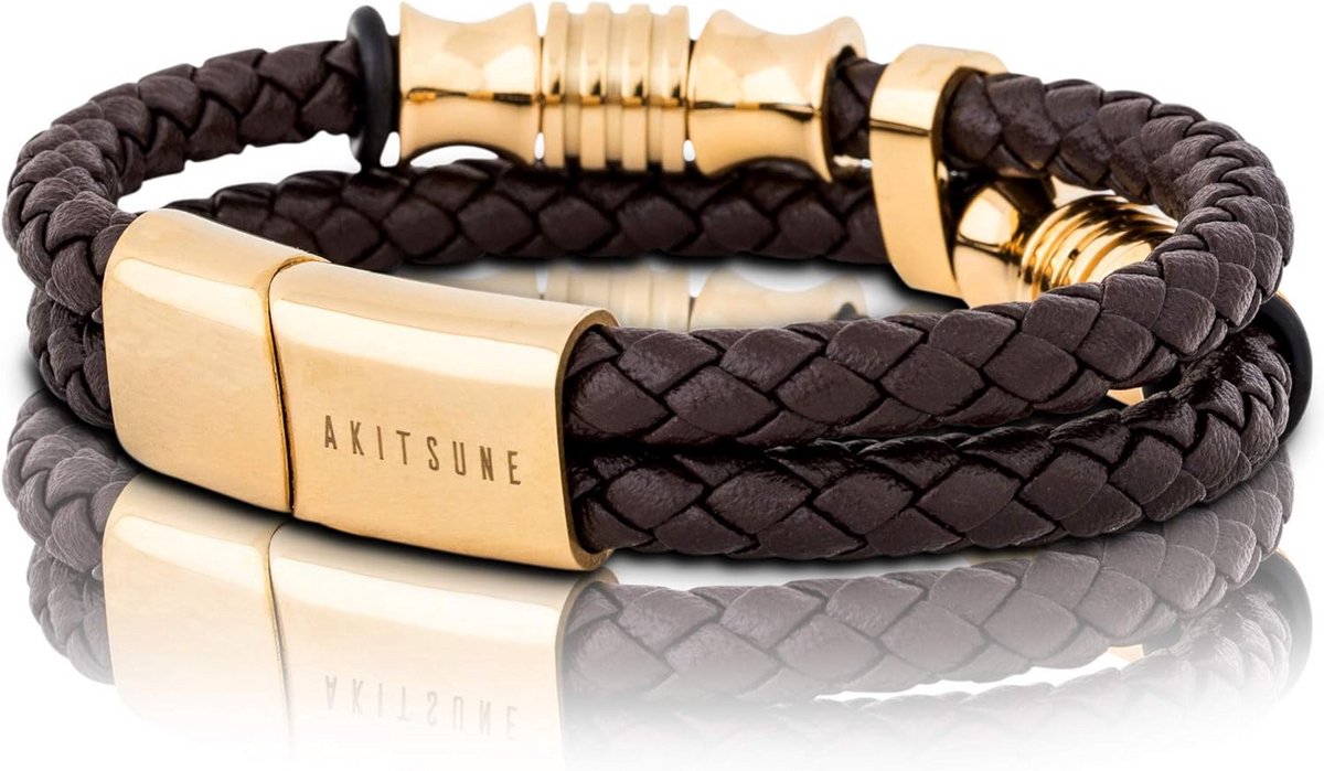 Lederen Armband met RVS Sluiting voor Dames - Magnetische Sluiting