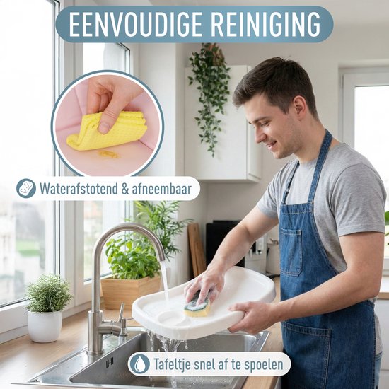 ib style Leno -Kinderstoel - inclusief Afneembaar Eetblad en verstelbare voetsteun - 5 punts gordel - Eetstoel voor Baby's en Peuters - Roze van Merkloos — afbeelding 2