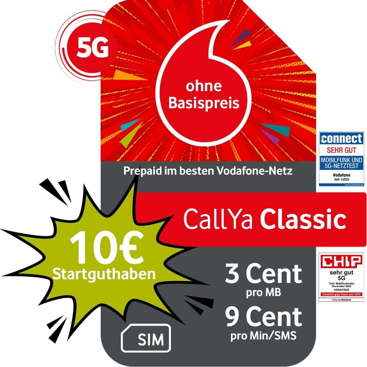 Prepaid SIM Kaart Duitsland - 5G Netwerk Met 10 Euro Starttegoed