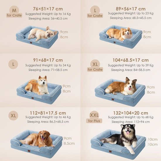 PetFusion Ultimate Solid 4Memory Foam honden/kat bed voor middelgrote en grote honden/kat (91 x 71 x 22 cm orthopedische bankbank; bruin). Vervangingshoezen en dekens zijn ook verkrijgbaar