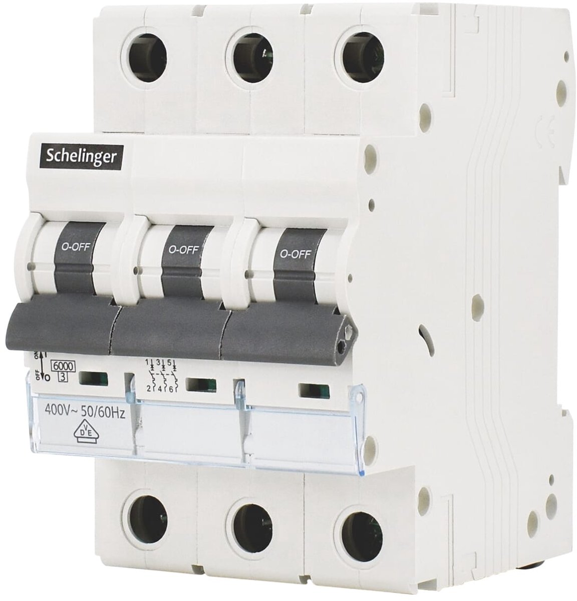 Schelinger Installatieautomaat 16A B-karakteristiek - 3-polig - 230/400V - A02-G8-3P-B16 - IP20