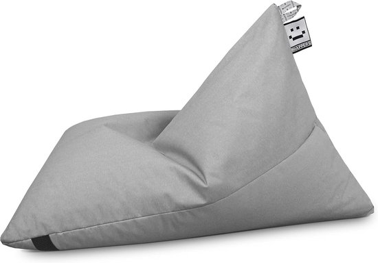 Lichtgrijze Outdoor Zitzak met Vak en Handvat voor Overal Mee te Nemen