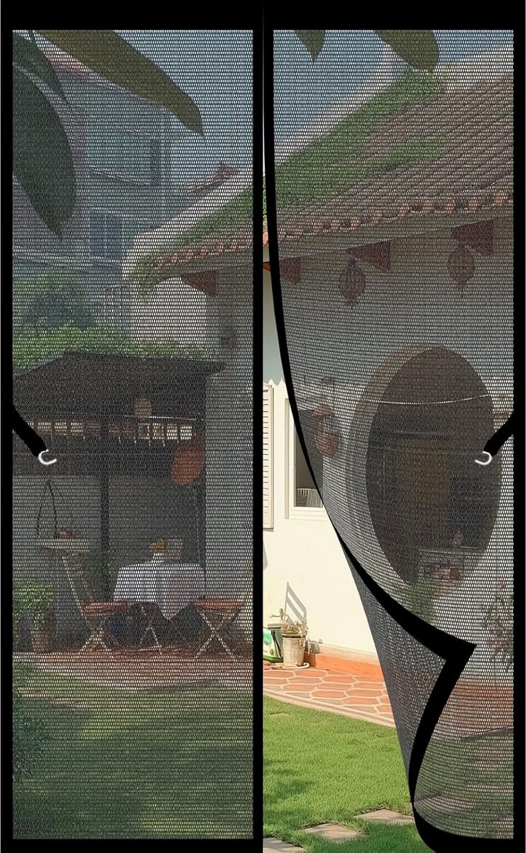 Magnetisch Hor voor Deur 50x50cm - Eenvoudige Montage Zonder Boren - Houd Insecten Buiten en Laat Frisse Lucht Binnen
