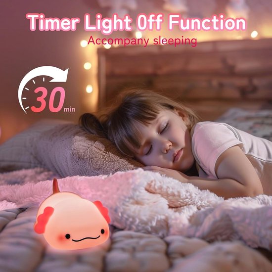 LED Squishy Dimbare Siliconen Nachtlamp voor Kinderen van Merkloos — afbeelding 3
