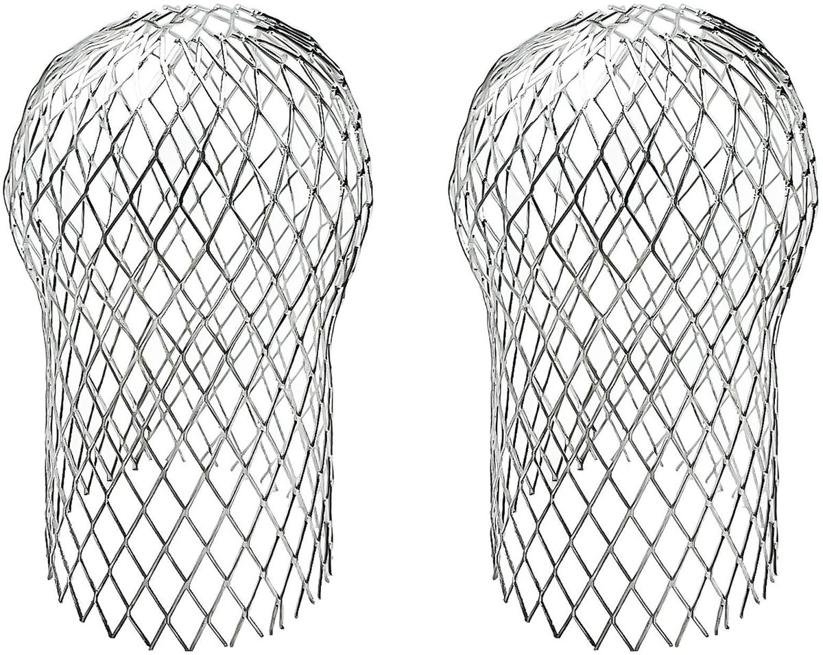 2-stuks Dakgootbeschermer - regenwaterafvoerfilter - gootfilter - aluminium bladfilter - g