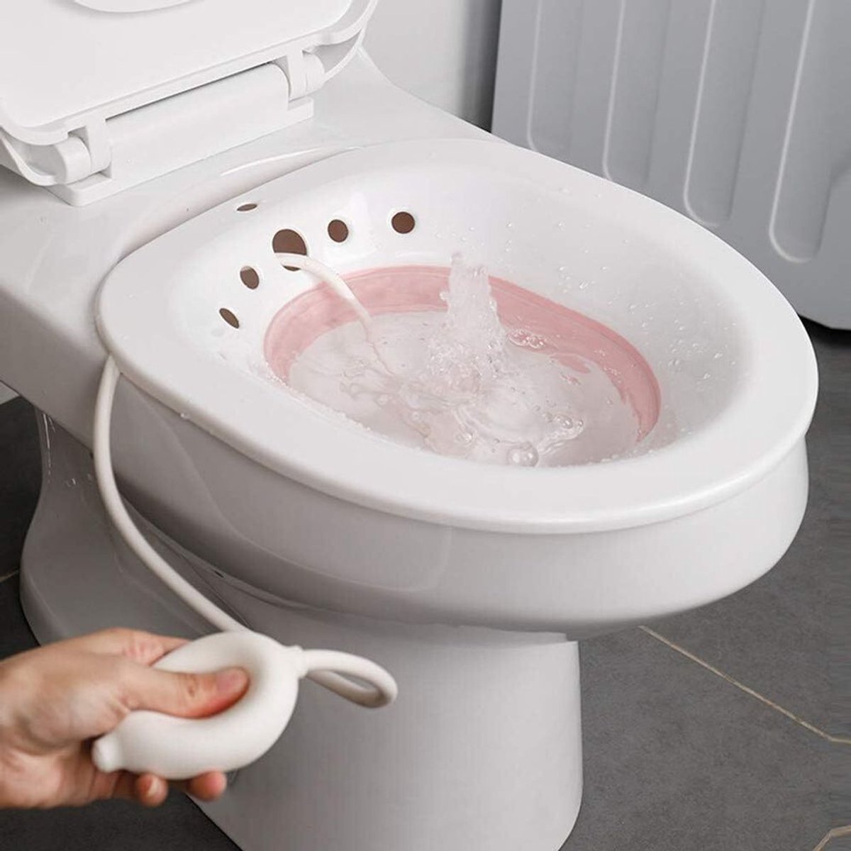 Zitbad, toilet zitbadinzet, opvouwbaar zitbad, zitbad met bidet