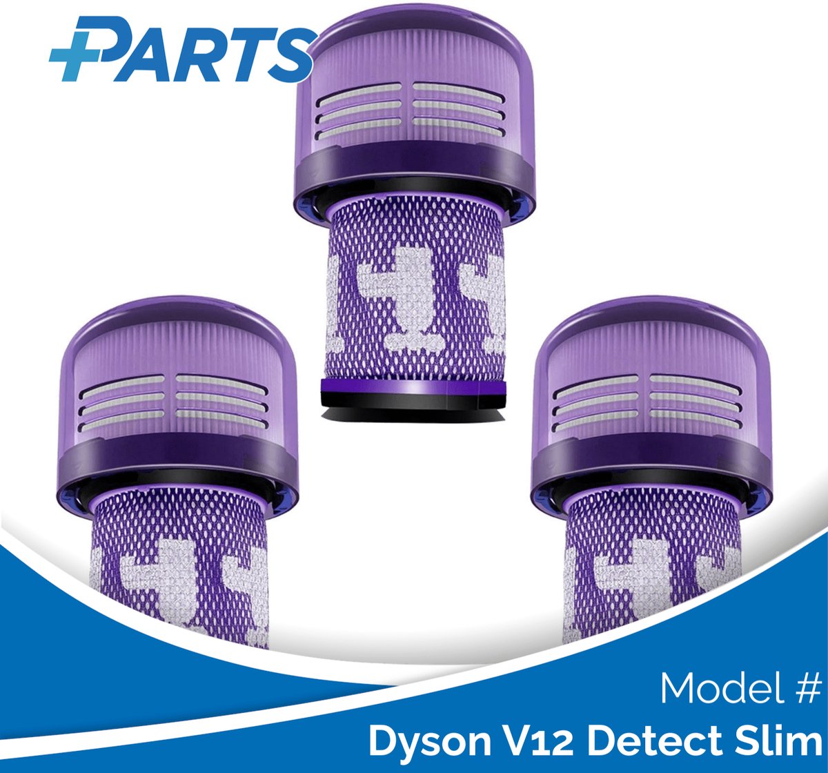 Dyson V12 Detect Slim Filters (3 Stuks, Plus.Parts® alternatief voor 971517-01)