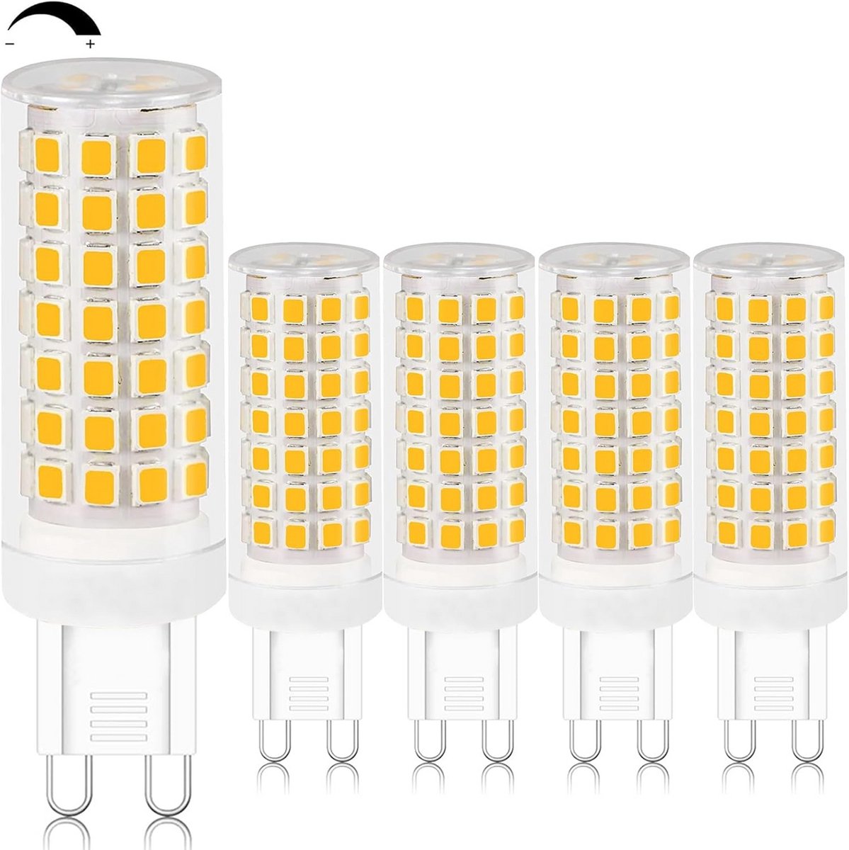 Set van 5 Dimbare G9 LED Lampen 8W Warm Wit 2700K - Vervangt 80W Halogeen