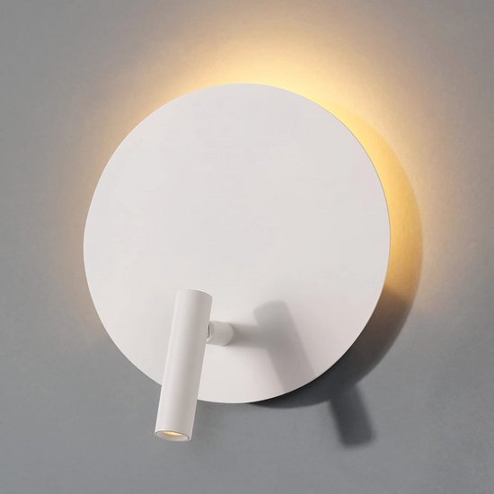 DAWALIGHT Leeswandlamp aan het bed, 6W LED-wandwaslicht 3W leeswandspot, verstelbaar, 3000K warmwit, aparte lichtschakelaar, wandlamp voor