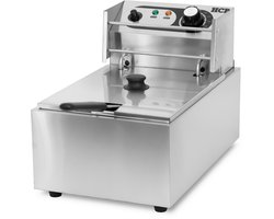 HCB® - Professionele Horeca frituurpan - Friteuse - 6 liter - 230V - RVS / INOX frietketel -…