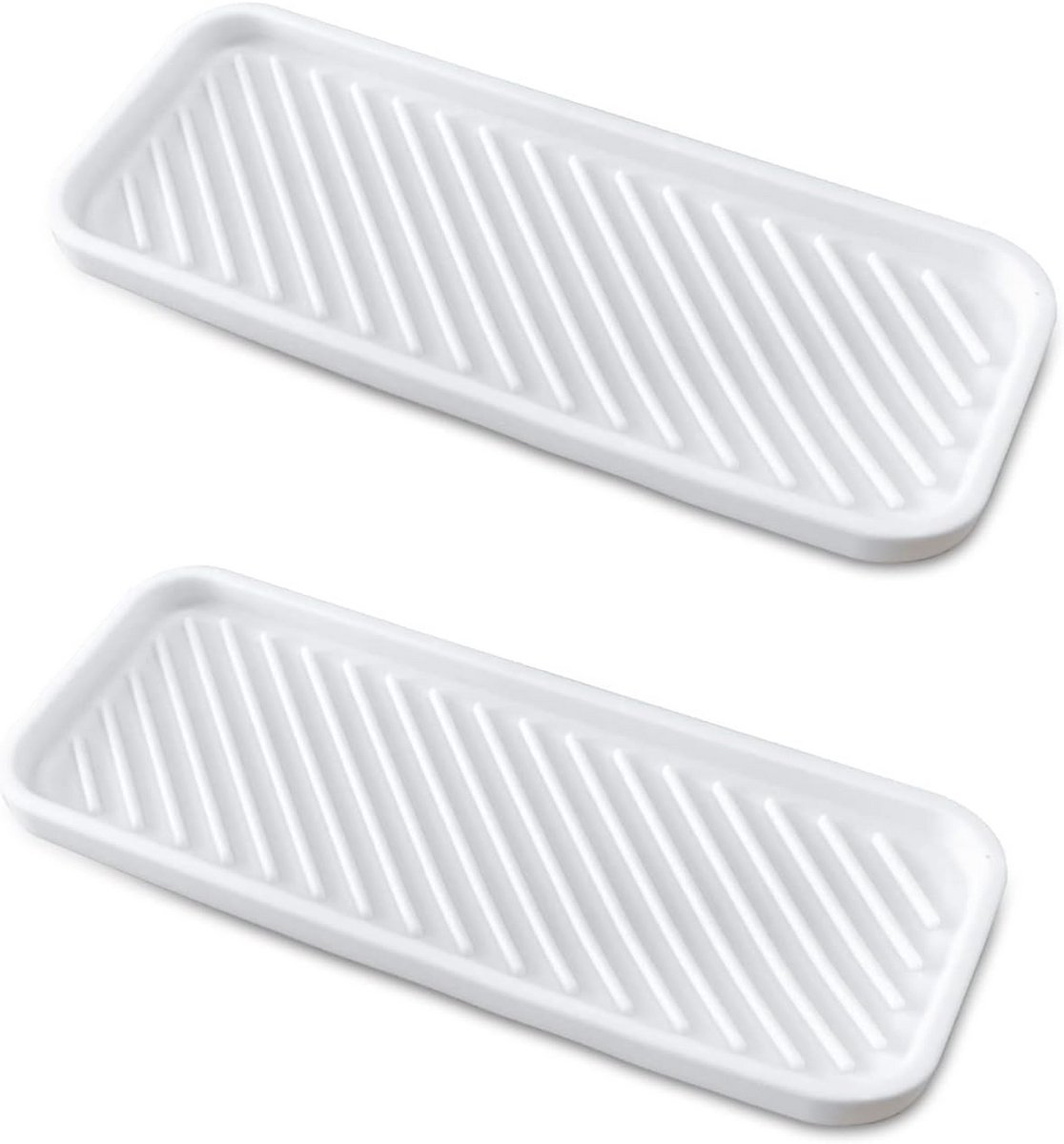 Dikke siliconen sponshouder 2-pack - Keuken zeepbak en gootsteen organizer