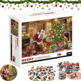 NCKIHRKK Kerstanpuzzel 1000 stukjes, Kerstpuzzel, Kerstan zit bij het
