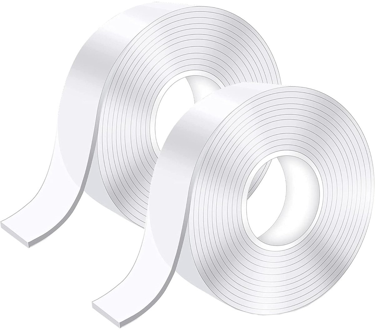 GELLDG Dubbelzijdige tape - Extra sterke kleefband - Transparante, afwasbare nanotape - Verwijderbare tape zonder sporen - Herbruikbare dubbelzijdige tape - Geschikt voor tapijten, foto's en posters - 3 meter - 2-pack