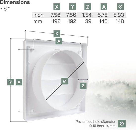 Renson ventilatierooster opbouw aluminium wit 200x200 mm kopen