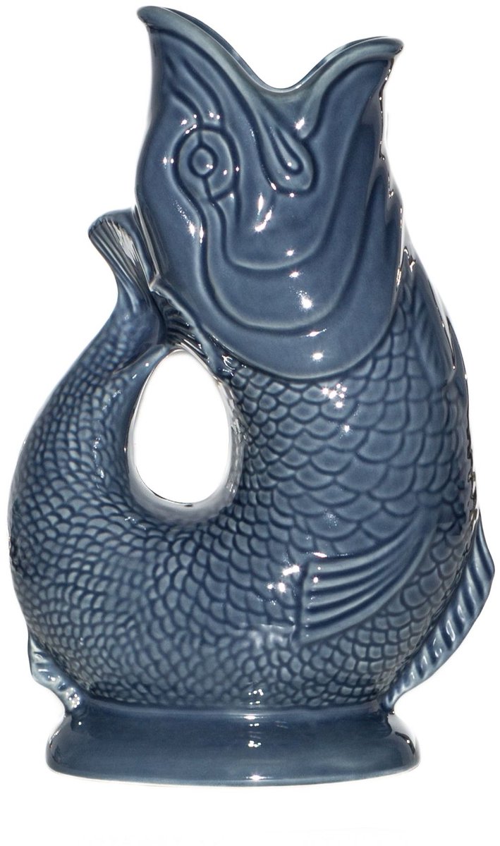 Gluckigluck waterkaraf met 'glug-glug'-geluid 1,2 l XL blauwgrijs