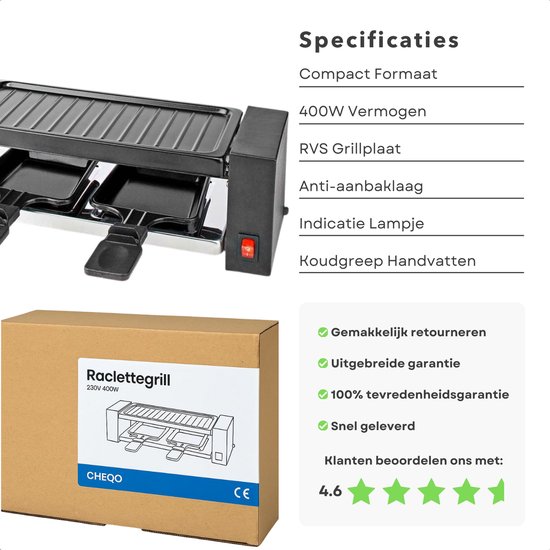 Clatronic Raclette - 2 Personen