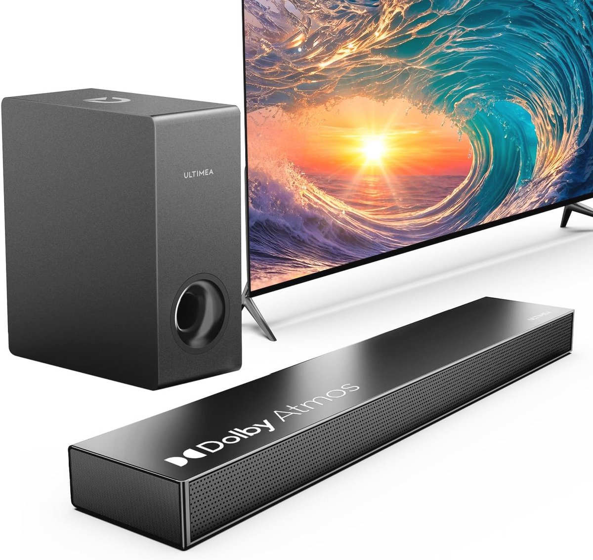 Soundbar met Dolby Atmos en 3D Surround Geluid voor TV