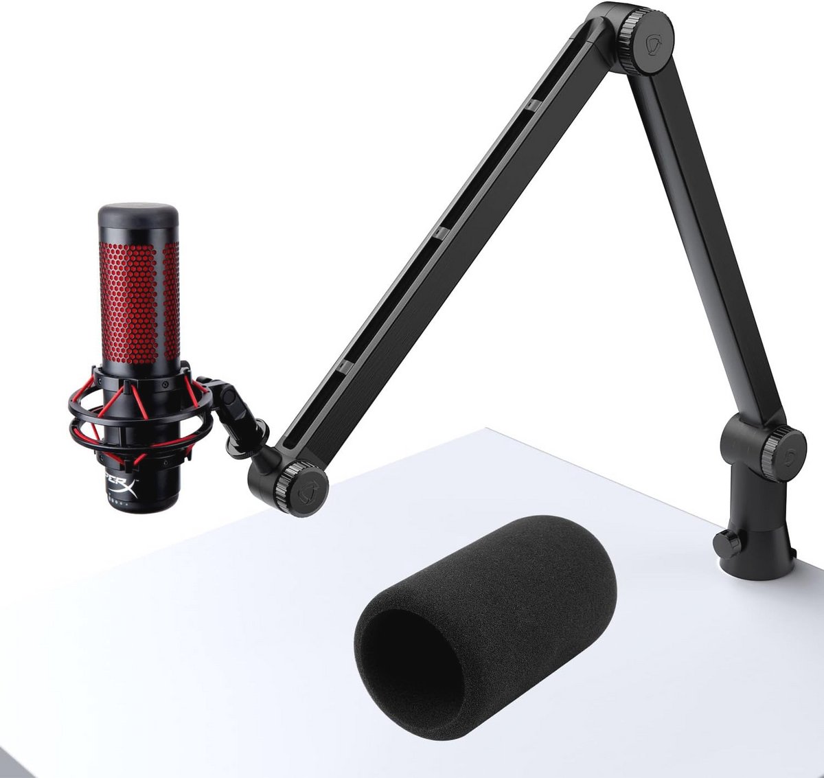 Heavy Duty Microfoonarm met Popfilter - Desk Clamp Studio Boom Arm voor Podcast Microfoons