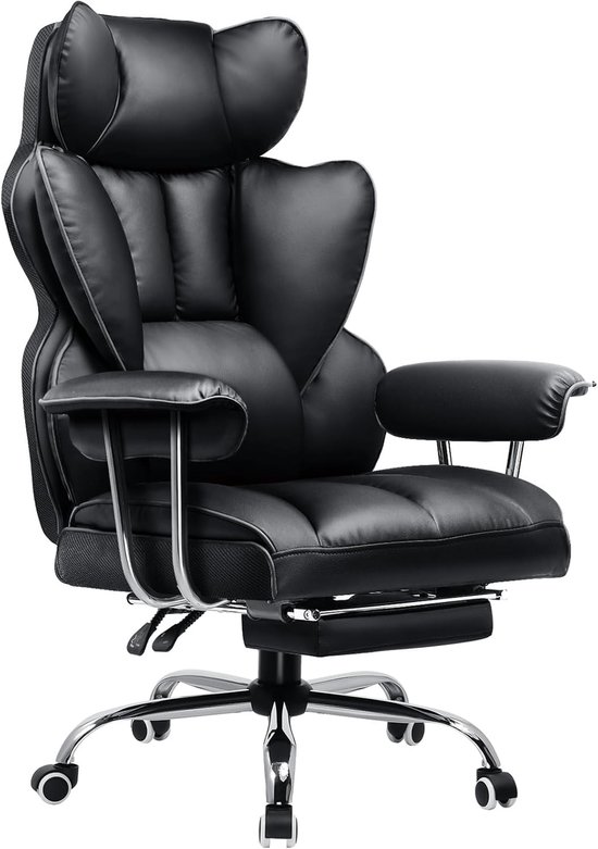 bigzzia Chaise Gaming,Ergonomique PU Cuir Chaise Bureau,Hauteur Réglable,avec Lo bigzzia Chaise Gaming,Ergonomique PU Cuir Chaise Bureau,Hauteur Réglable,avec Lo