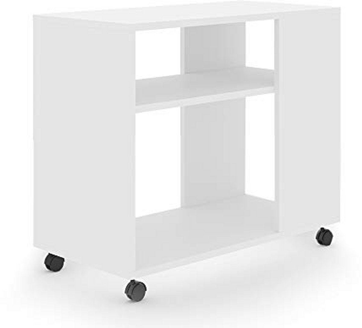 Vicco Coffee table "Rolli", White, 70 x 60 cm