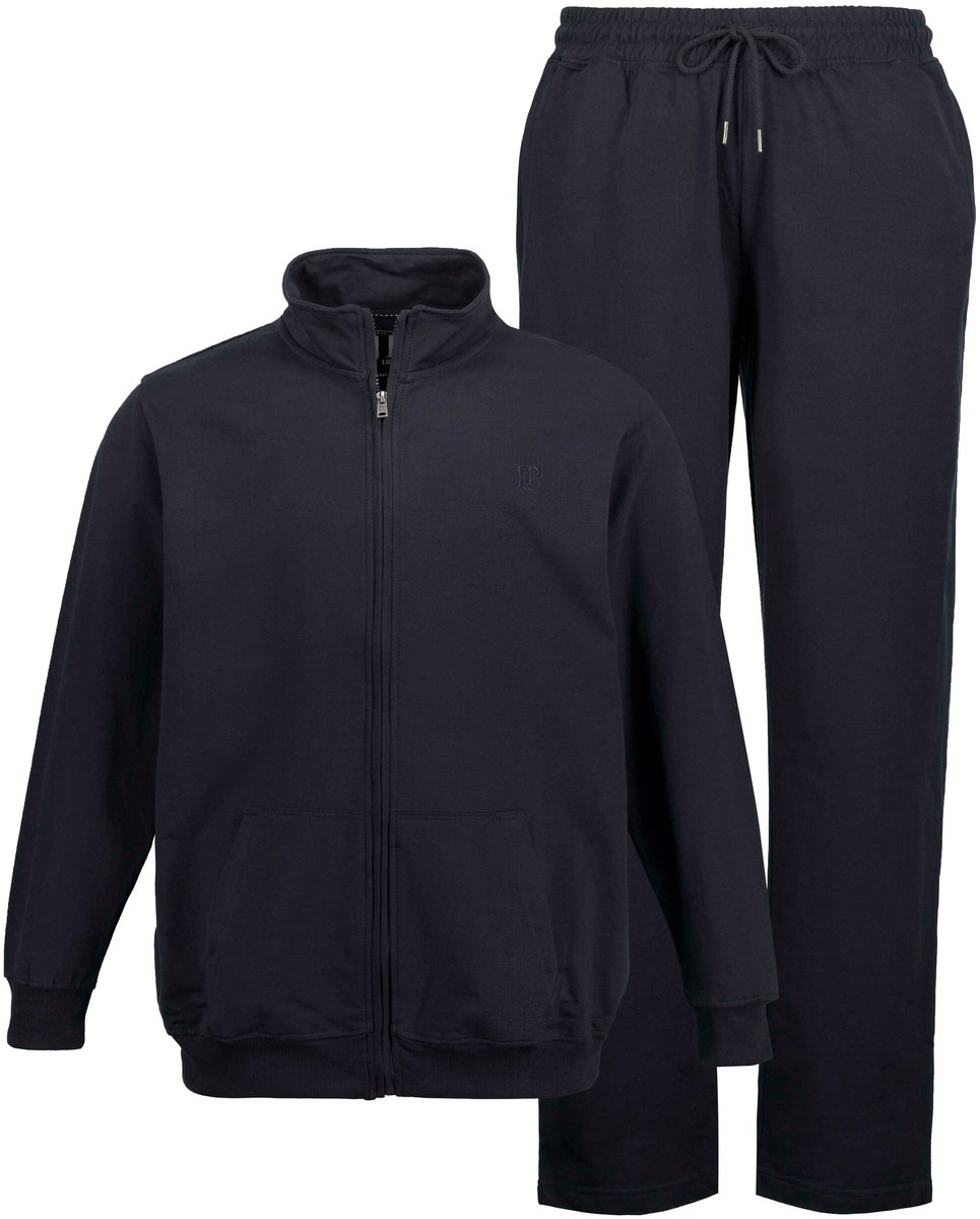 JP 1880 - Heren - Joggingpak 2-delig loungewear jasje en broek - Donkermarine - Maat 3XL