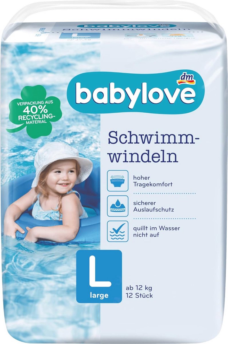 Zwemluiers maat L tot 12 kg - 10 stuks voor baby's