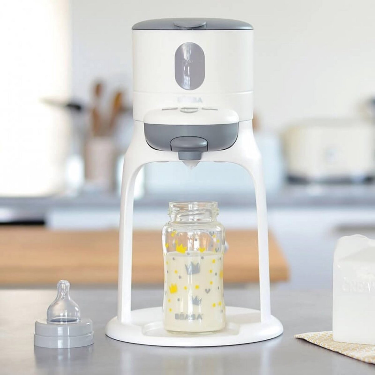 Flessenwarmer met Bain Marie-functie en waterdispenser voor babyflessen